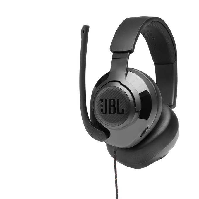 JBL Quantum 200 - Black - Wired over-ear gaming headset with flip-up mic - Detailshot 1 image number null